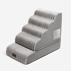 Escalier et lit pour animaux détachables en peluche moelleuse 2 en 1 - CreamyRamp