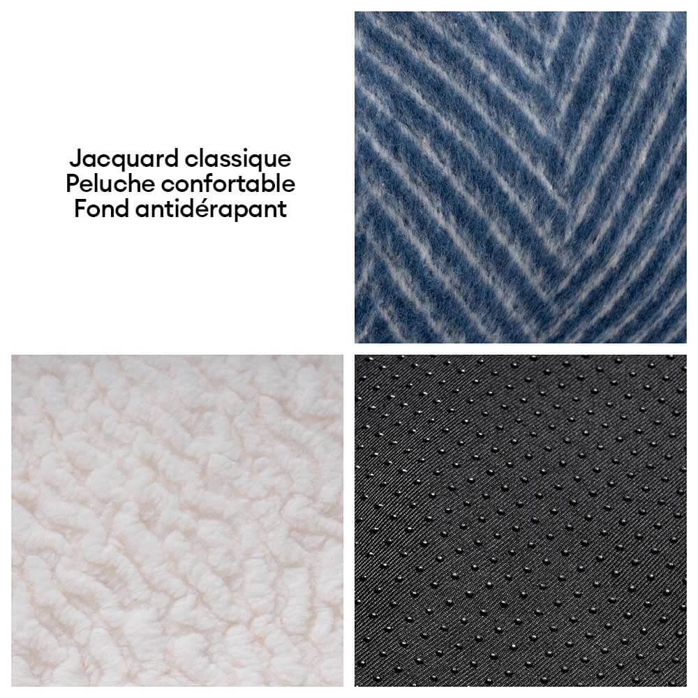 Canapé-lit lavable en peluche pour chien - Crème Douce