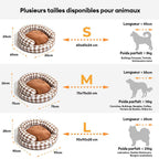 Lit pour chien lavable classique Argyle Bolster Donut - Cozy Haven