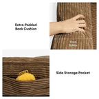 Lit orthopédique pour chien en velours côtelé anti-rayures amovible avec coussin - ComfySofa