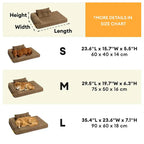 Lit orthopédique pour chien en velours côtelé anti-rayures amovible avec coussin - ComfySofa