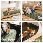 Housse de canapé en biscuits gaufrés flanelle douce et confortable avec tapis respirant pour animaux