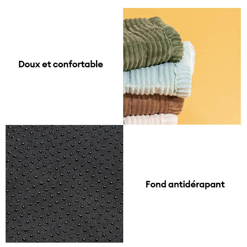 Housse de canapé en biscuits gaufrés flanelle douce et confortable avec tapis respirant pour animaux