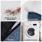 Canapé-lit lavable en peluche pour chien - Crème Douce