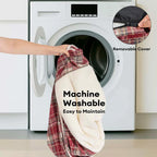 Sofa-lit pour chien en peluche à carreaux vintage, lavable - Chris-Nook