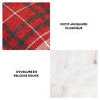 Lit pour chien en peluche Jacquard classique en forme de donut - Coin Douillet