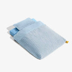 Lit orthopédique pour chien couvert en peluche rayée avec oreiller - FluffyWarm