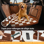 Tapis pour chien en plaid doux et antidérapant pour extension de siège auto