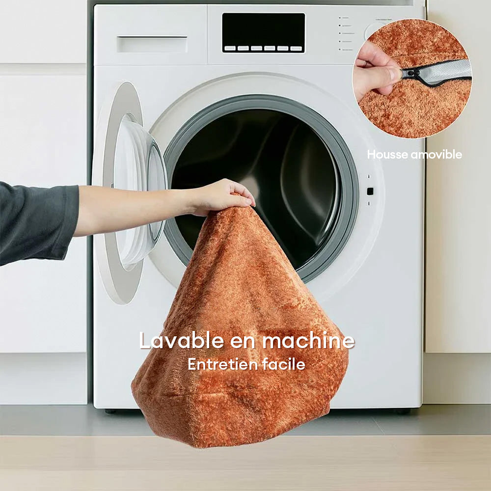 Lit orthopédique pour chien en velours diamant amovible en forme de donut avec coussin - DreamNest