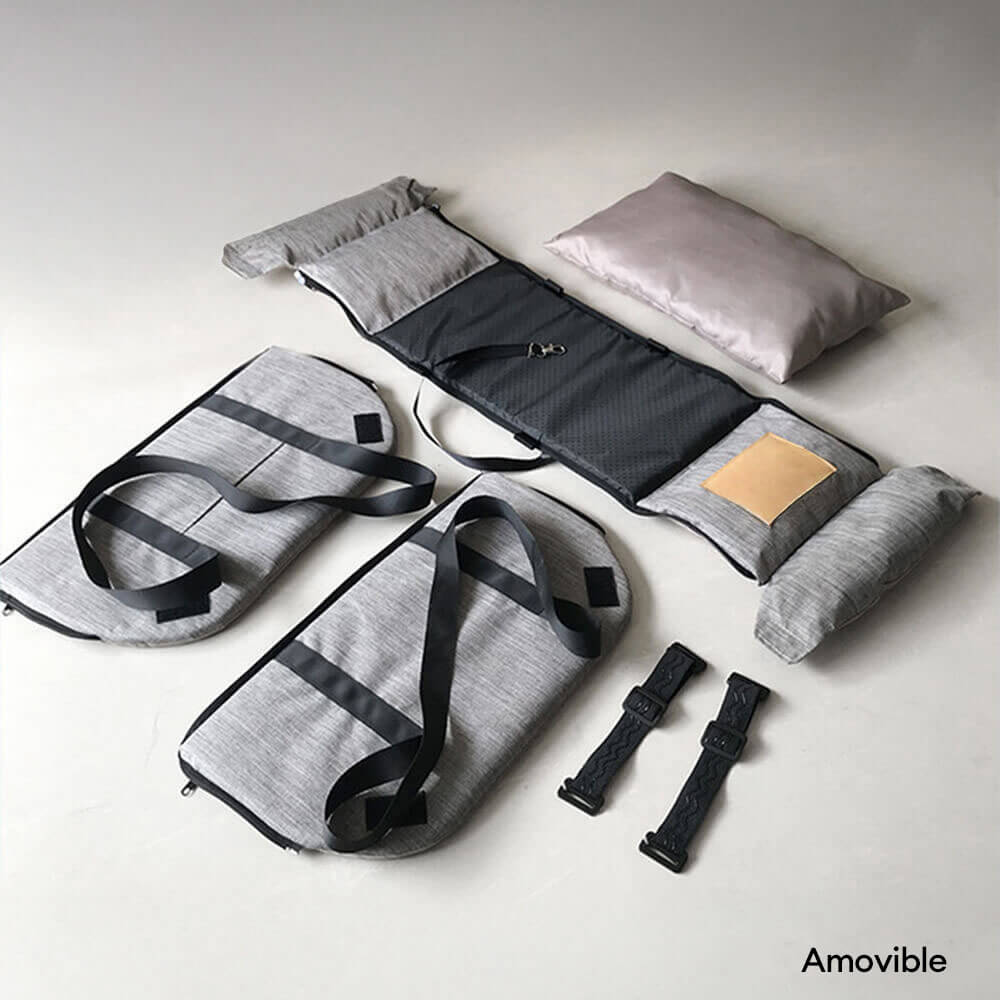 Lit de voiture pour chiens et chats contraste de couleurs détachable et antidérapant