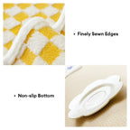 Housse de canapé en peluche à damier classique, confortable, résistante aux rayures et antidérapante.