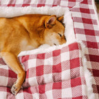 Lit pour chien classique en plaid ergonomique apaisant extensible et lavable