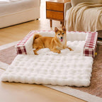 Lit pour chien classique en plaid ergonomique apaisant extensible et lavable