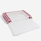 Lit pour chien classique en plaid ergonomique apaisant extensible et lavable