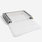 Lit pour chien classique en plaid ergonomique apaisant extensible et lavable