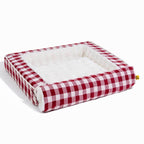 Lit pour chien classique en plaid ergonomique apaisant extensible et lavable