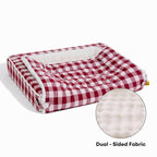 Lit pour chien classique en plaid ergonomique apaisant extensible et lavable
