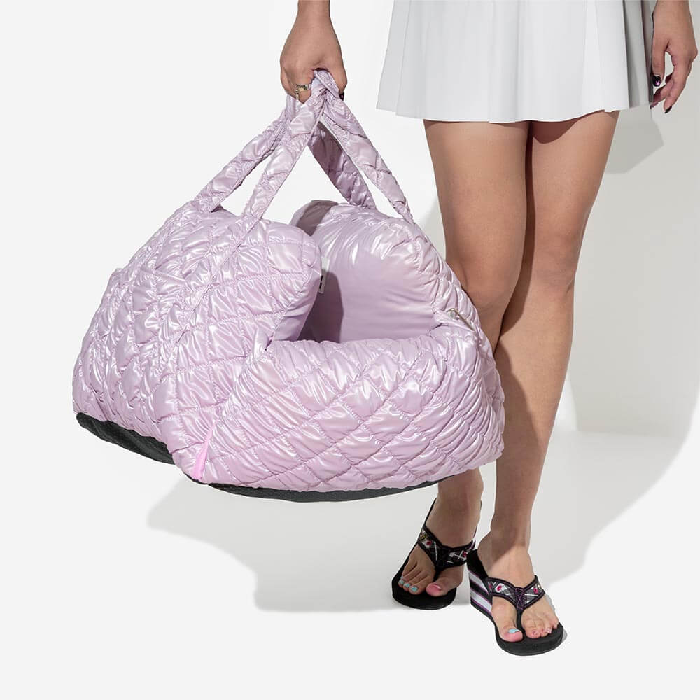 Siège auto pour chien en velours matelassé Luxe Nuage