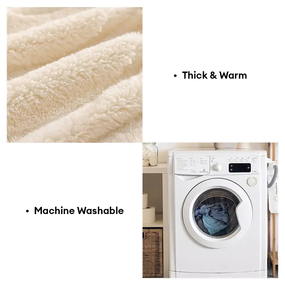 Housse de canapé décorative en jacquard texturé crème