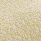 Set de draps en velours floral sculpté élégant peau douce