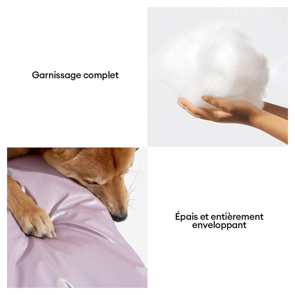 Siège auto pour chien en velours matelassé Luxe Nuage