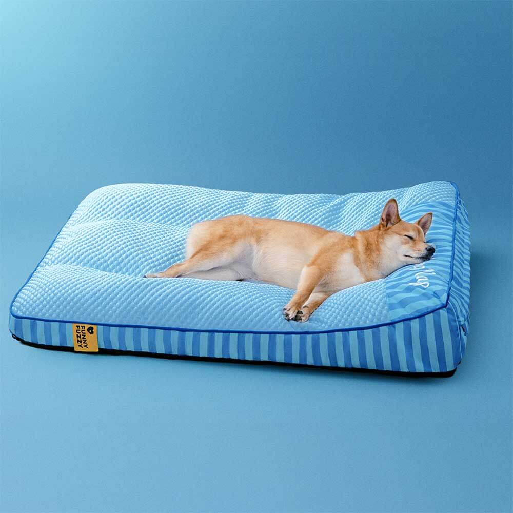 Lit orthopédique pour chien rectangulaire extra large lavable - Sieste rafraîchissante