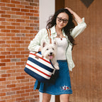 Sac de plage en coton tissé léger fait main transport pour animaux idéal pour les vacances d'été