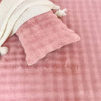 Oreiller coussin confortable en fausse fourrure de lapin à bulles pour tête de lit