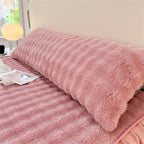 Oreiller coussin confortable en fausse fourrure de lapin à bulles pour tête de lit