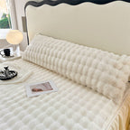 Oreiller coussin confortable en fausse fourrure de lapin à bulles pour tête de lit