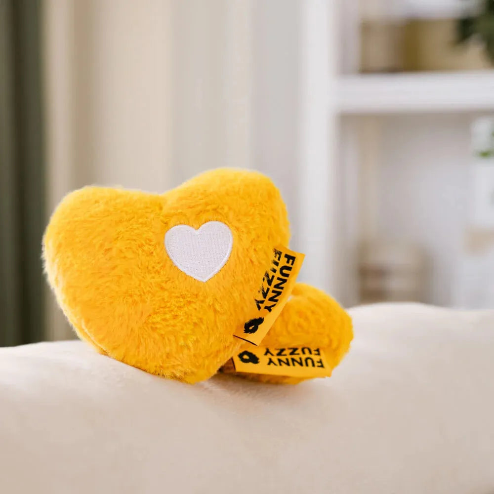 Jouet grinçant en peluche pour chien forme cœur FUNNYFUZZY-Exclusif app