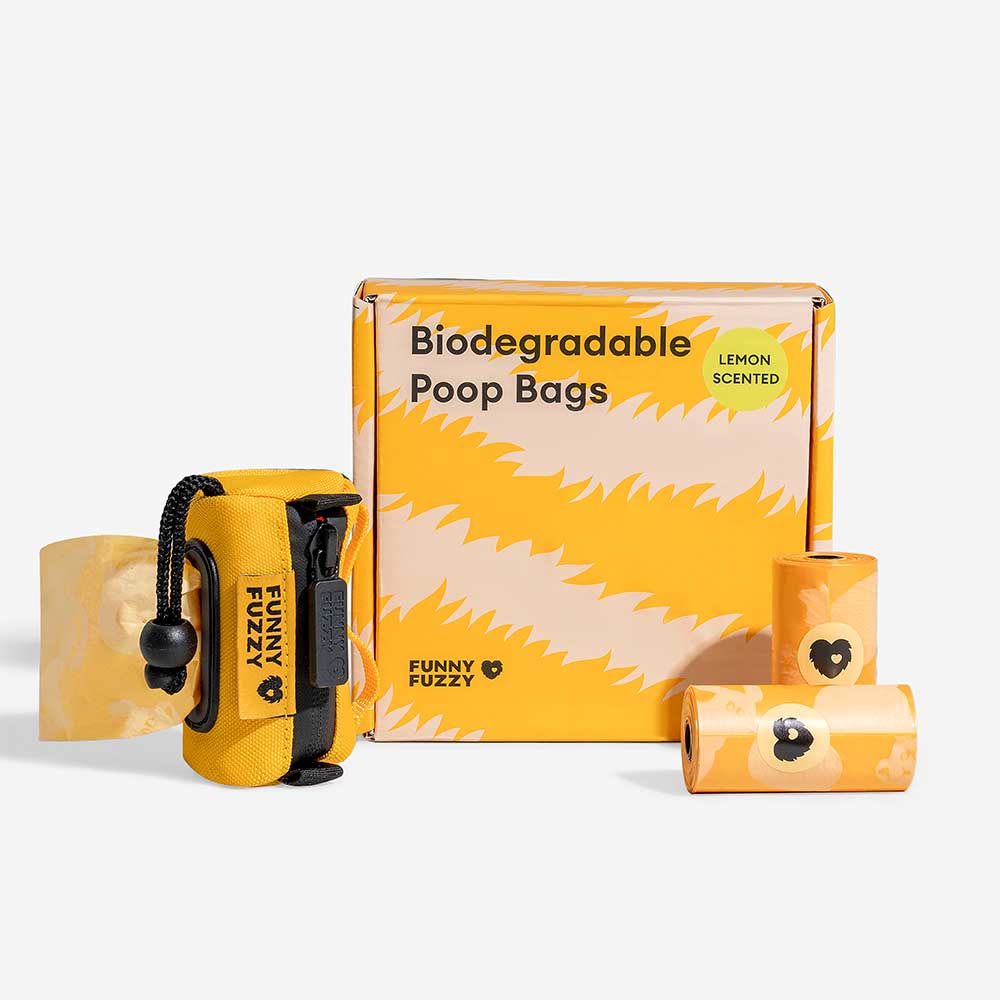 Sacs à crottes recyclés durables parfumés citron FUNNYFUZZY - Fresh Up