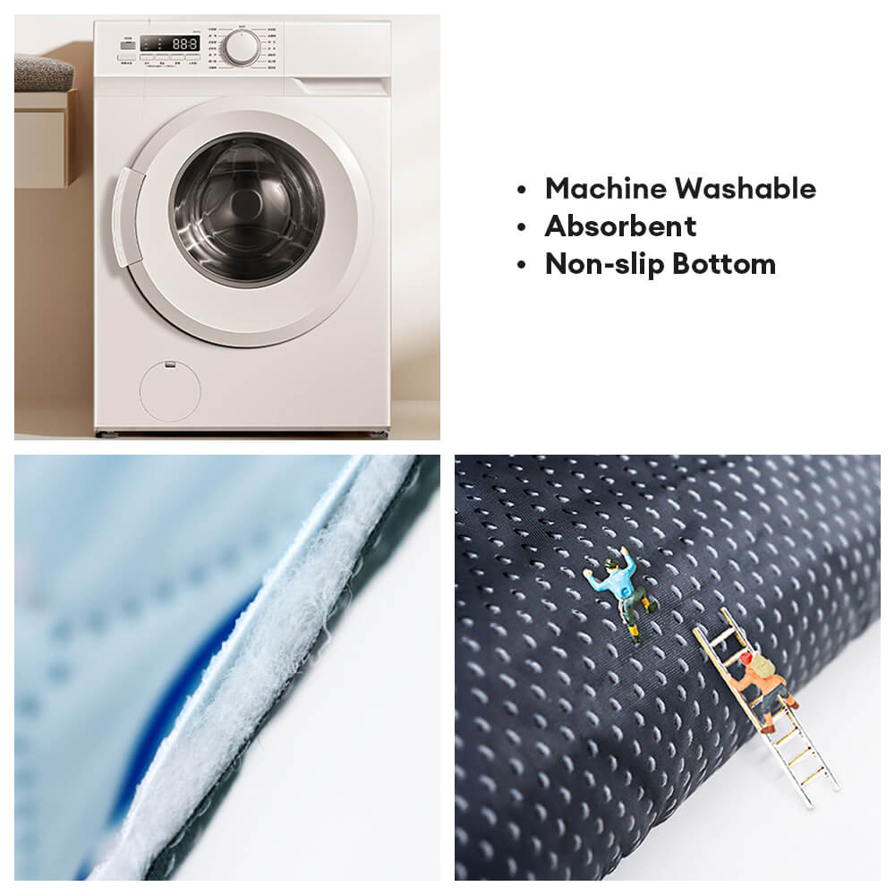 Tapis absorbant réutilisable lavable antidérapant pour chien
