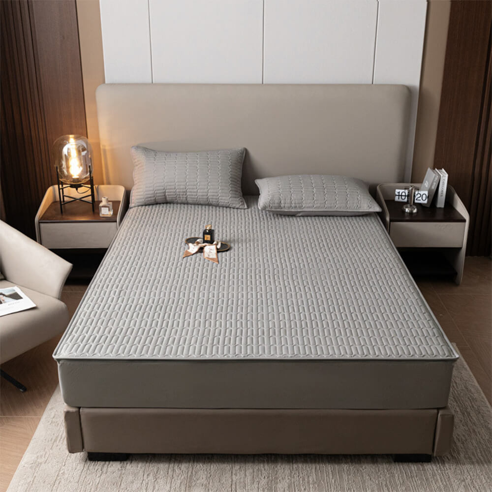 Protège-matelas imperméable à zip doux et antibactérien enveloppant