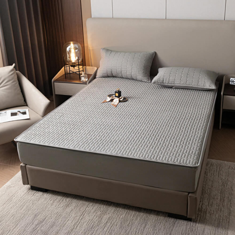 Protège-matelas imperméable à zip doux et antibactérien enveloppant