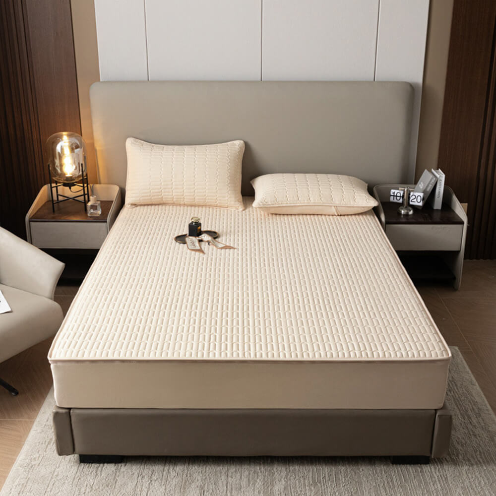 Protège-matelas imperméable à zip doux et antibactérien enveloppant