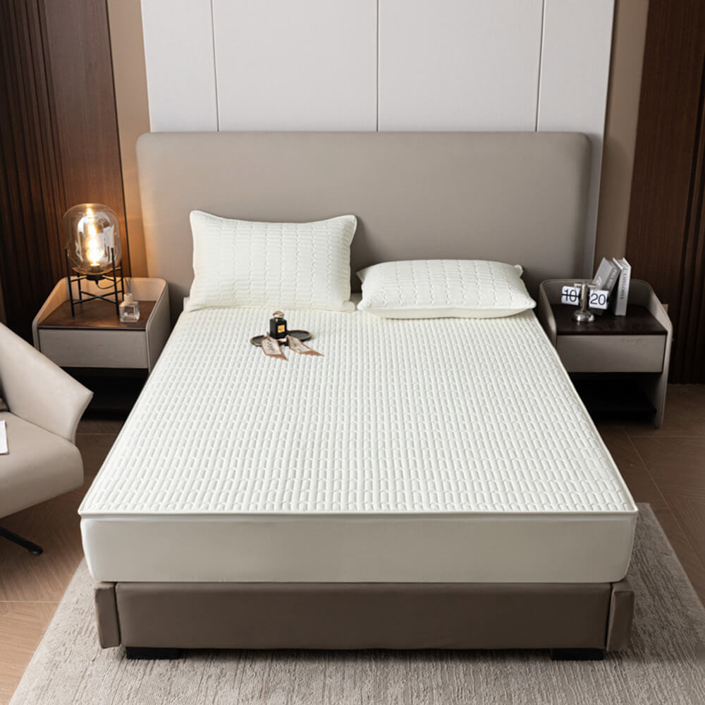 Protège-matelas imperméable à zip doux et antibactérien enveloppant