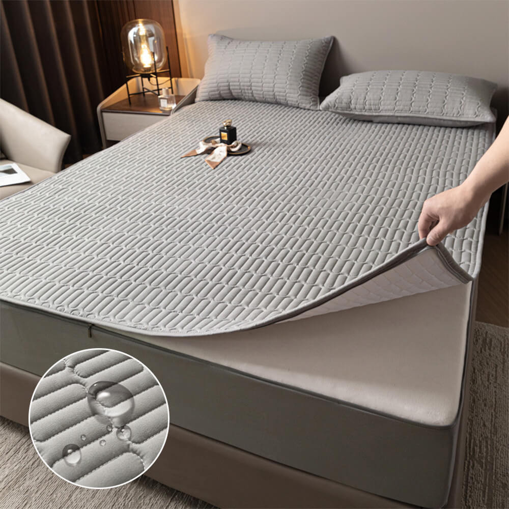 Protège-matelas imperméable à zip doux et antibactérien enveloppant