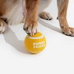 Jouet pour chien balle de tennis FUNNYFUZZY avec couineur et effet rebond