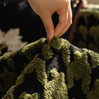 Housse de canapé vintage en peluche à motif pied-de-poule épaisse et antidérapante de haute qualité