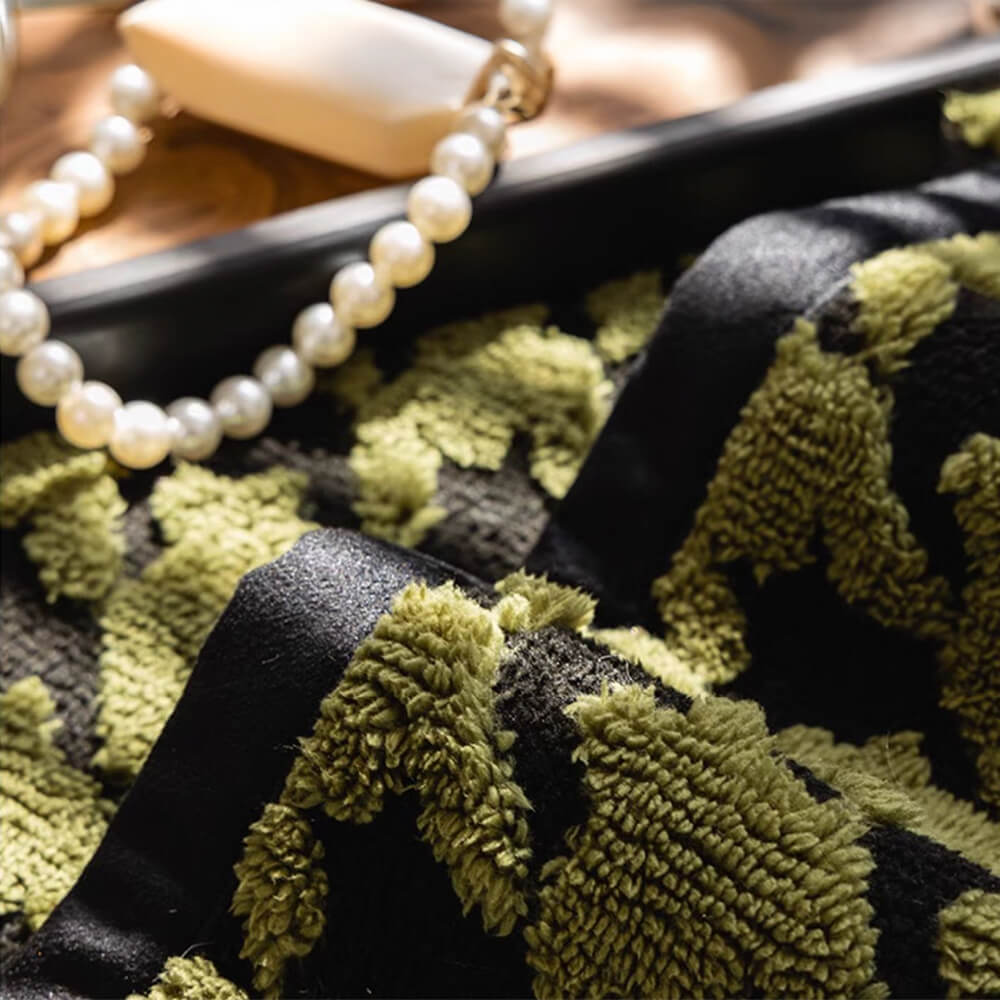 Housse de canapé vintage en peluche à motif pied-de-poule épaisse et antidérapante de haute qualité