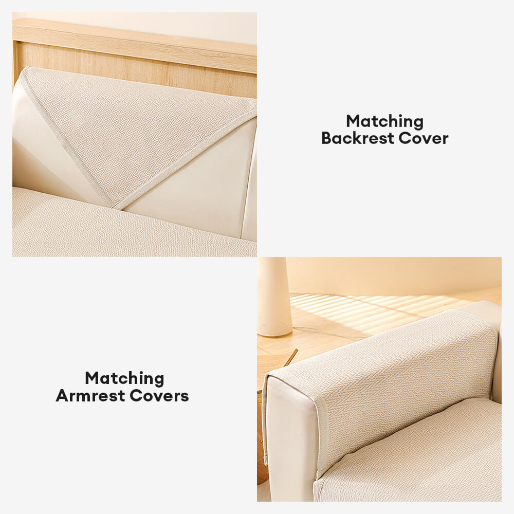 Housse de canapé antidérapante en tissu chenille résistant aux griffes pour intérieur minimaliste