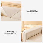 Housse de canapé antidérapante en tissu chenille résistant aux griffes pour intérieur minimaliste