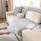 Housse de canapé extensible en velours jacquard à motifs diamants