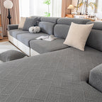 Housse de canapé extensible en velours jacquard à motifs diamants