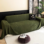 Housse de canapé en chenille à franges jacquard