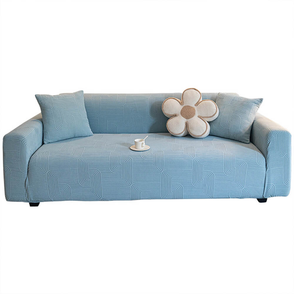 Housse de canapé élastique anti-rayures en polaire toutes saisons à enveloppe complète
