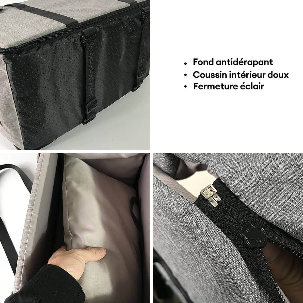 Lit de voiture pour chiens et chats contraste de couleurs détachable et antidérapant