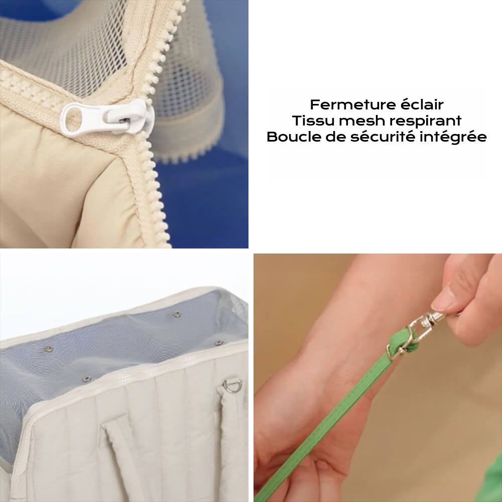Sac de transport léger en nylon respirant pour chien et chat