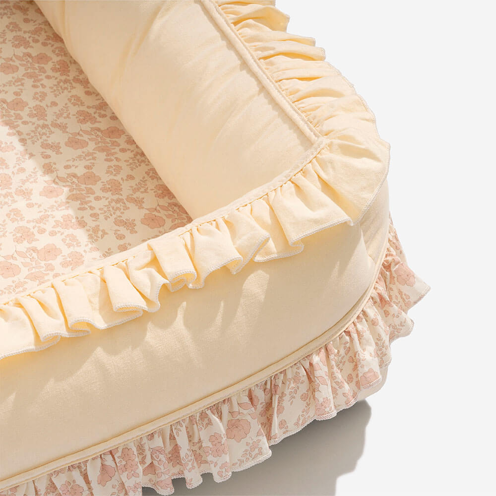 Lit Orthopédique Floral pour Chien avec Oreiller